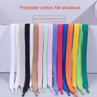 1 Cặp Dây Buộc Giày Thể Thao Bằng Vải canvas cotton Màu Trơn Dành Cho Nam Nữ