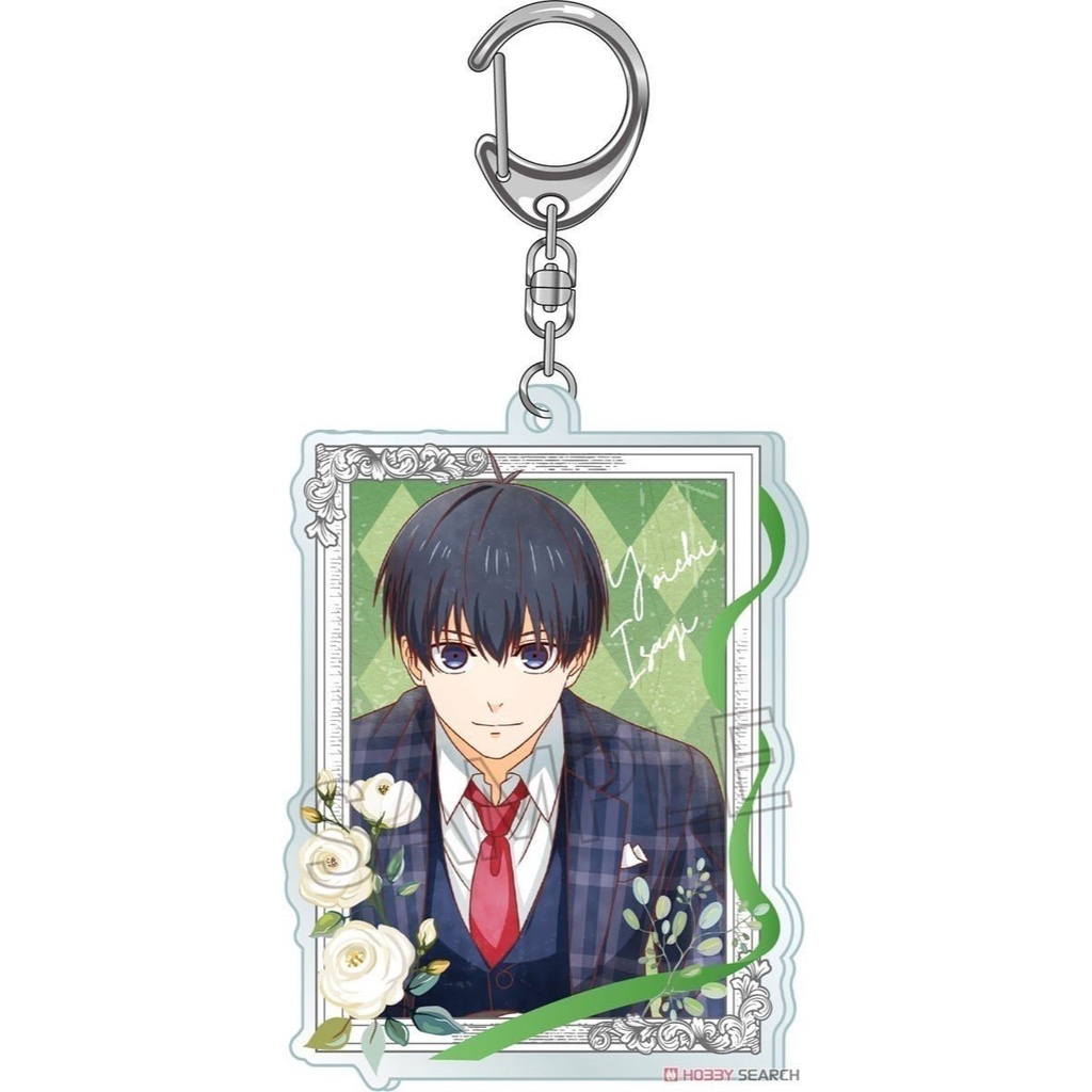 Móc khóa in hình BLUE LOCK Tiền đạo số 1 ver KHUNG HOA HỒNG anime chibi Mica trong acrylic quà tặng dễ thương
