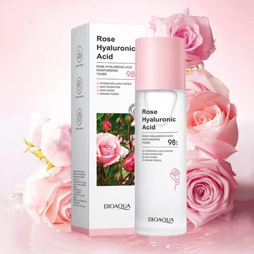 Toner Nước Hoa Hồng BIOAOUA Hoa Hồng Hyaluronic Acid Thu Nhỏ Lỗ Chân Lông 100ml