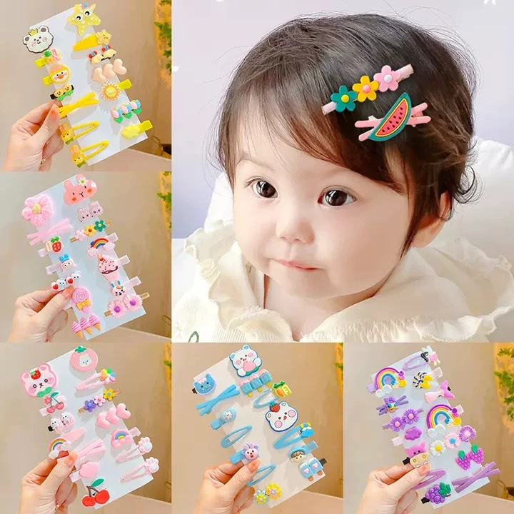 2023 Cute Bé tóc màu nhỏ bé bé tóc cô gái mini tóc kẹp Bộ Kẹp Dễ Thương Thời Trang Phong Cách Hàn Quốc Cho Bé set kẹp tóc mái kẹp tóc cute kẹp tóc min – 4