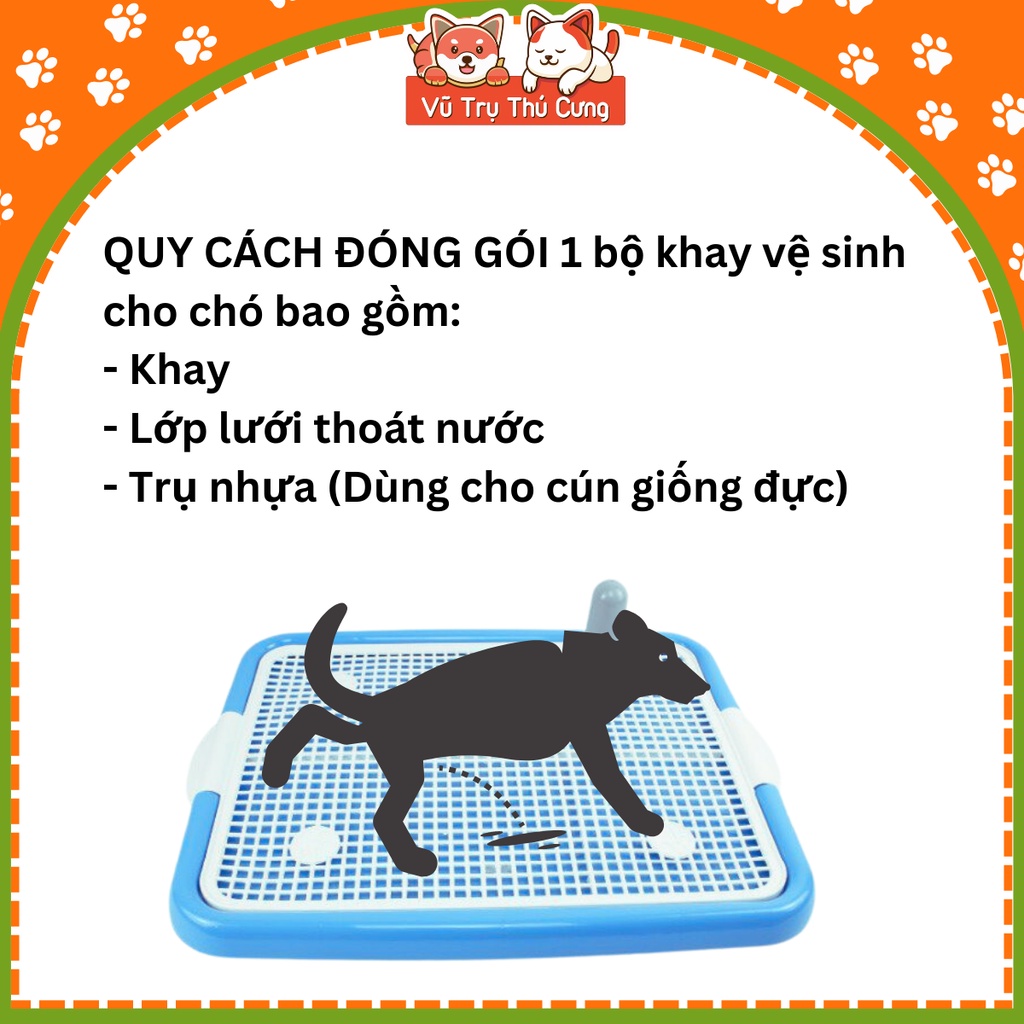 Khay vệ sinh cho Chó size 40x50cm, chất liệu nhựa siêu bền, nắp khóa chắc chắn