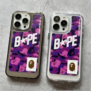 Ốp Điện Thoại Trong Suốt Chống Sốc Họa Tiết Bape Cho iphone 14 11 13 12 X XS Pro Max XR Mini 7 Samsung Galaxy S23 S22 ultra plus
