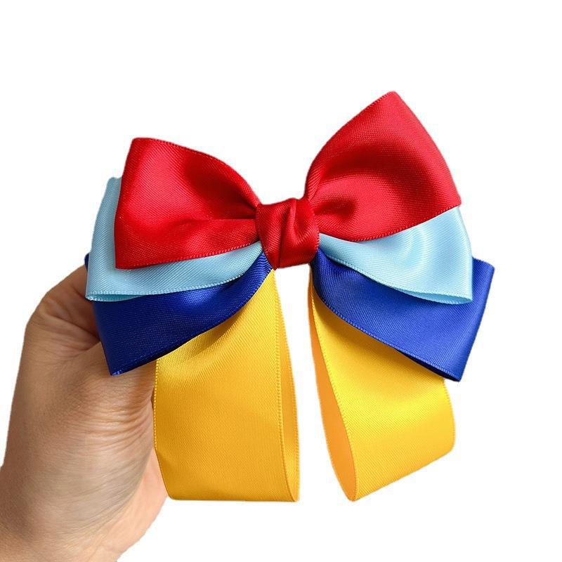 Yt2 Bạch Tuyết Kẹp Tóc Trẻ Em Công Chúa Trang Điểm Phụ Kiện Tóc Cá sấu Kẹp Bé Nơ streamer Mũ Đội Đầu TY2