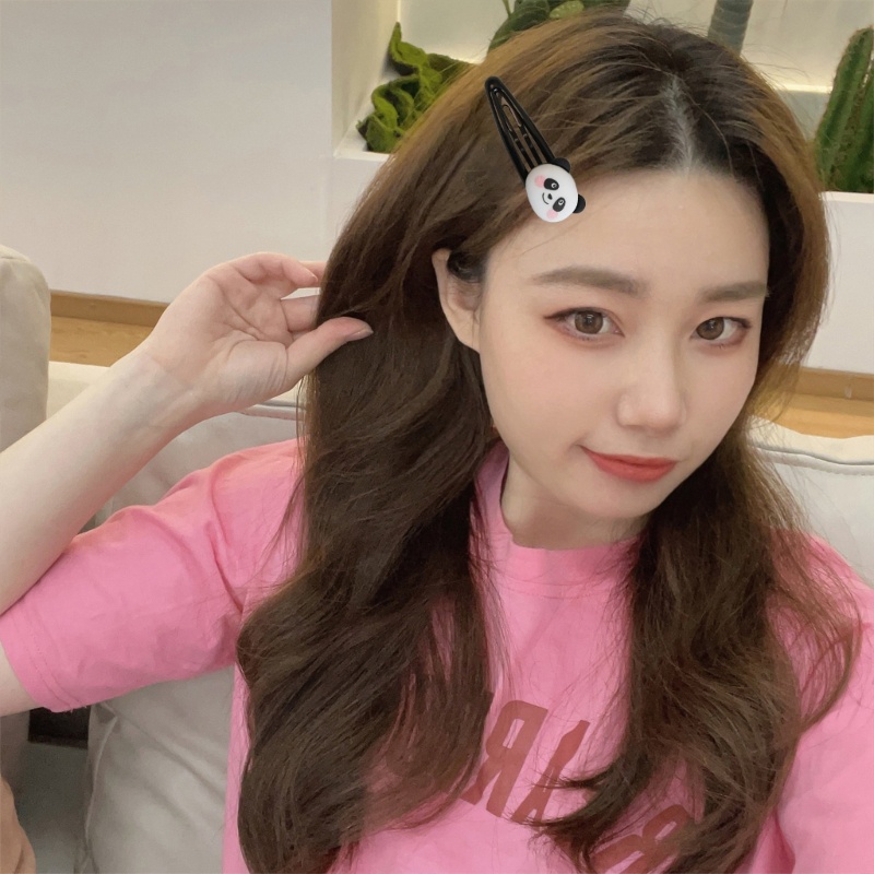DASBSUG Mini Panda Kẹp Tóc Phụ Kiện Dây Buộc Tóc Ngọt Ngào Ngộ Nghĩnh Cho Bé Gái