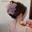 THI Mới Lưới Nơ Kẹp Nữ Đuôi Ngựa Bím Tóc Vuốt Kẹp Thanh Lịch Cô Gái Phụ Kiện Tóc Quà Tặng Mũ Đội Đầu VN