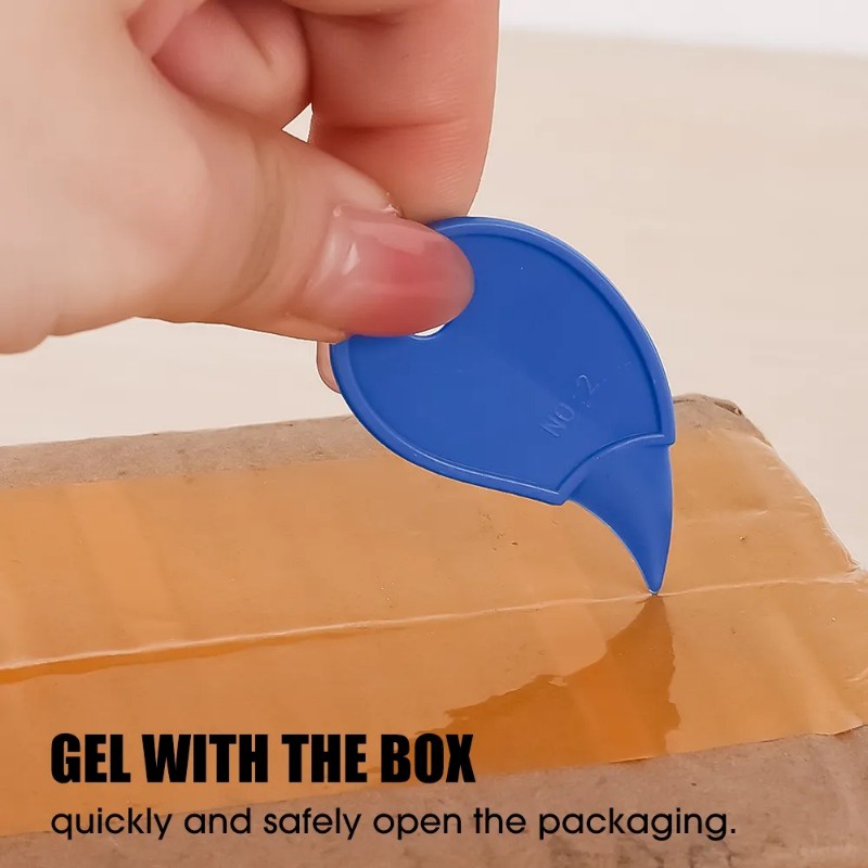 Móc khóa hộp đựng / Dụng cụ mở hộp Mini đầy màu sắc / Dụng cụ cắt mở chữ di động / Dụng cụ mở nắp bằng nhựa 10 chiếc / Dụng cụ cắt gói an toàn Mini