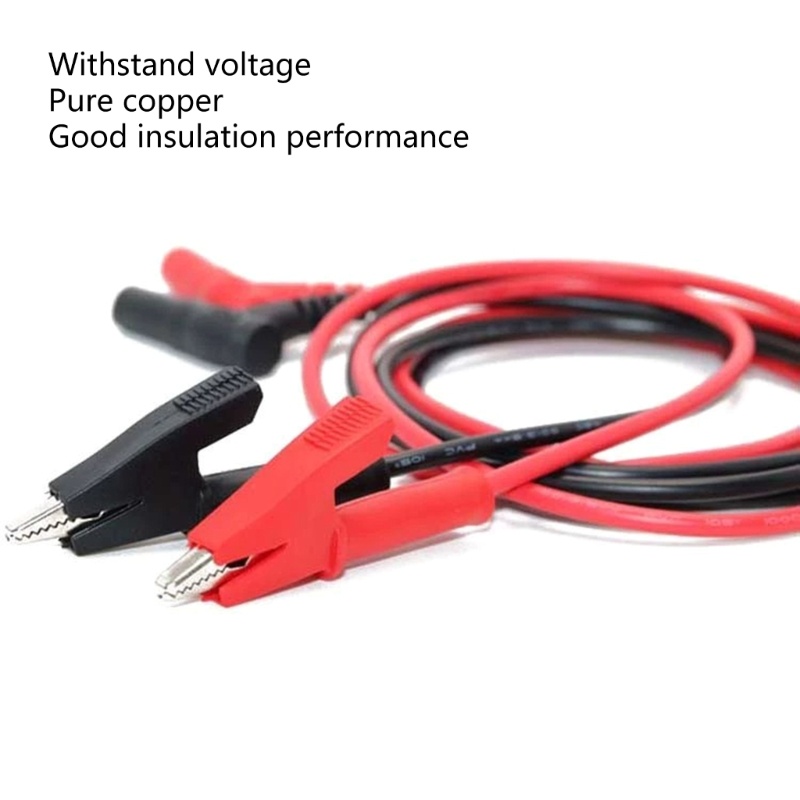 Mon Chất Lượng 4 Mm Chuối Cắm Vào Kẹp Kiểm Tra Chì Cho Đồng Hồ Vạn Năng Kiểm Tra Điện 108cm Tổng Chiều Dài 100cm Cáp