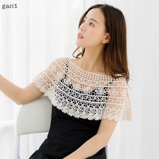 [gazi1] Phụ nữ đan rỗng ra khăn choàng bọc đám cưới cô dâu váy dạ hội ren khăn choàng cưới hướng dương khăn ren nhún áo choàng poncho boutique