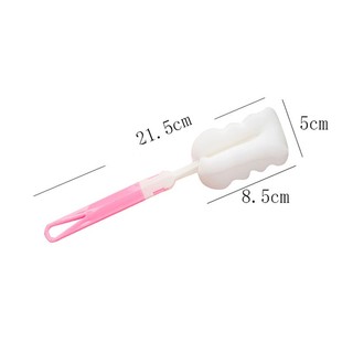 Dụng cụ cọ rửa cốc chén bình sữa bằng bọt biển nhiều màu sắc có thể tháo rời SUNNY DAY