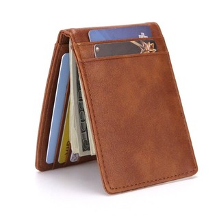 Ví Nam HOBBYIN, Kẹp Tiền Đựng Thẻ Ví Ngắn, Mini Siêu Mỏng Chống Trộm Swipe PULeather ID Gói Nam