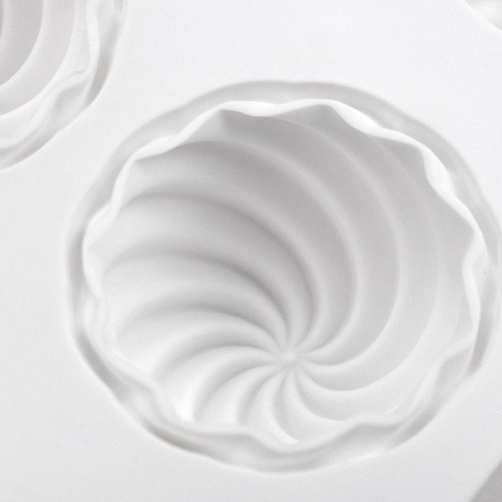 Khuôn silicone 6 Ngăn Tạo Hình Xoắn Ốc Cho Kẹo Đường / Socola / Thạch Rau Câu