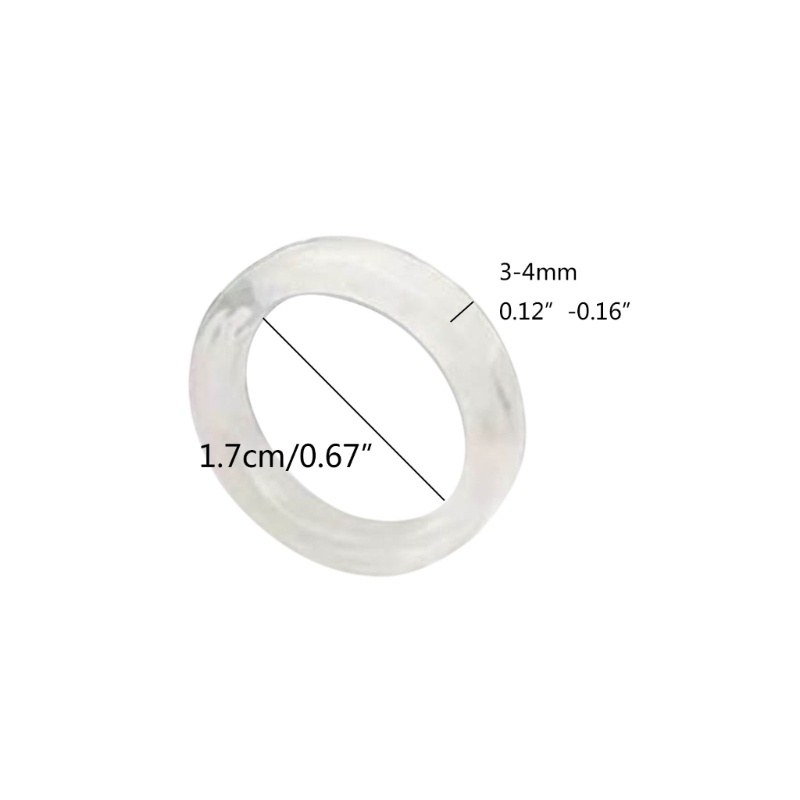 Bộ 2 Nhẫn acrylic Mỏng Trong Suốt Nhiều Màu Sắc Cho Nữ