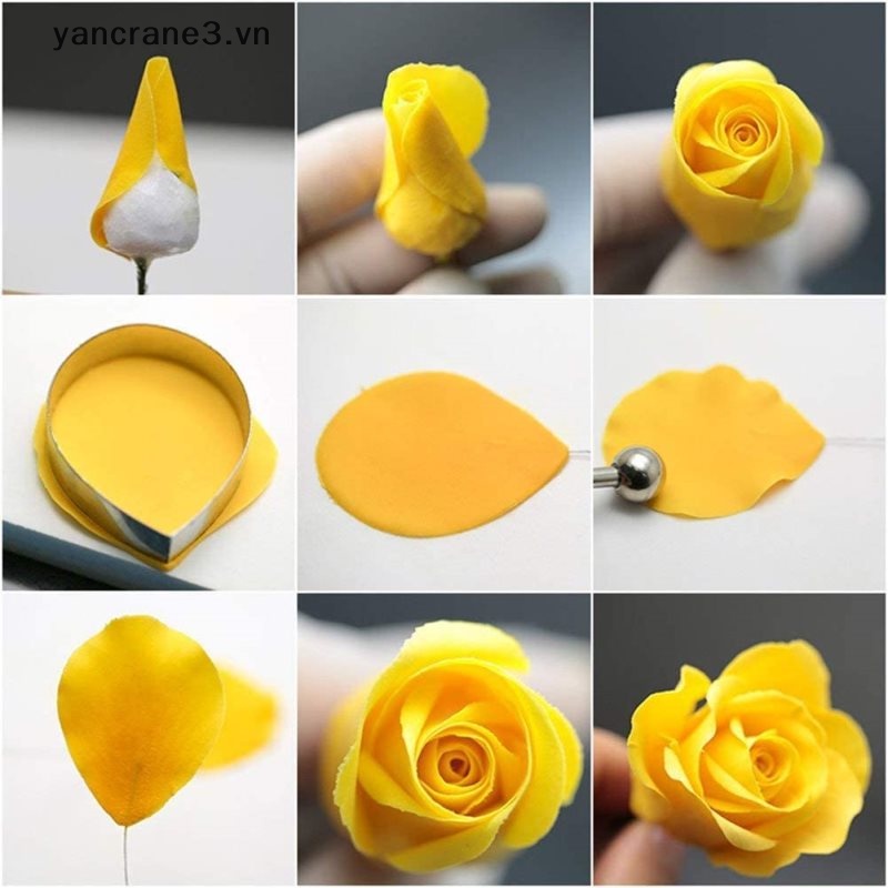 Bộ 7 Khuôn Cắt Bánh Mousse Bằng Thép Không Gỉ Hình Hoa / Trái Tim 3.vn