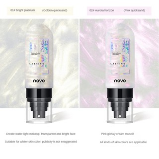 Xịt trang điểm dưỡng ẩm NOVO Chamomile Kiểm soát dầu dưỡng ẩm Màng khô nhanh Bền không thấm nước và chống mồ hôi Khóa cài đặt cả ngày 90ml ღ Pink Girl Bling Makeup Look