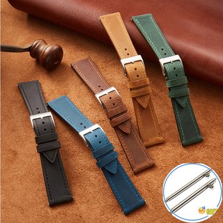 Dây Đeo Đồng Hồ Bằng Da Bò Thật 18 / 19 / 20 / 21 / 22mm Tháo Gỡ Nhanh