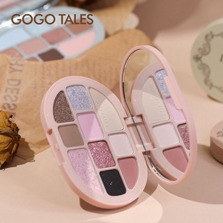 Bảng Phấn Mắt Gogo Tales 10 Màu Lì Bắt Sáng Chuyên Dụng Cho Trang Điểm Mờ / Matte