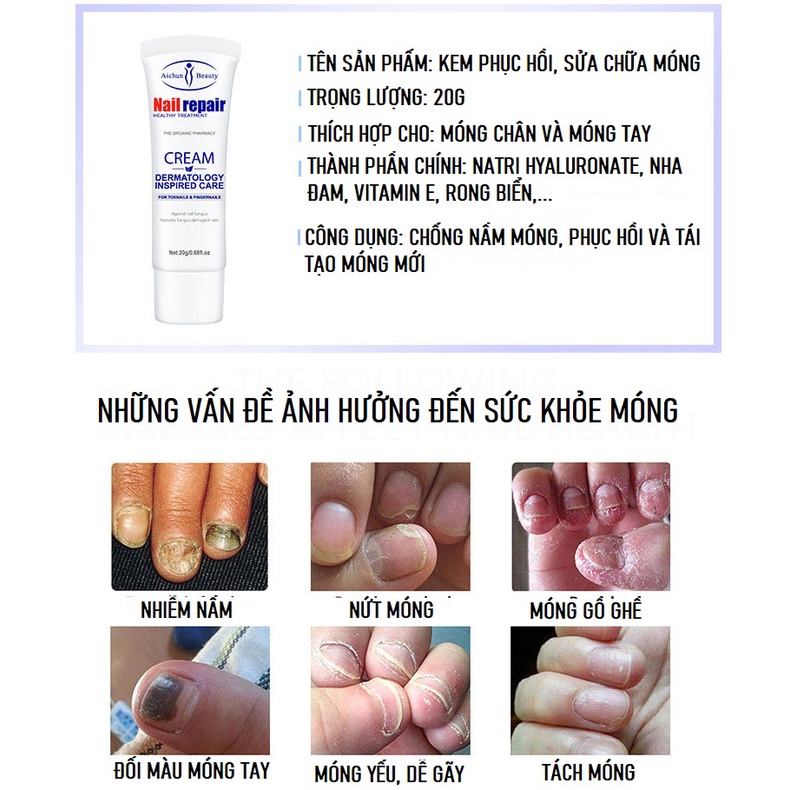 Tinh Chất Dưỡng Móng NAIL REPAIR Giúp Móng Dày Và Chắc Khỏe Hơn, Duy Trì Độ Bóng, Cải Thiện Màu Móng