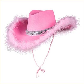 CLKLACEMASK Bò Cô Gái Nón Sequin Ngộ nghĩnh Cao Bồi Phụ Kiện Cosplay Hiệu Suất Bachelorette Đảng Mũ