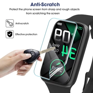 2 Chiếc Mềm Cho Huawei Band 8 9 10 HD Trong Suốt Bảo Vệ Màn Hình Full Cover Chống Trầy Xước Hydrogel Phim Cho Huawei Band 10 Phụ Kiện