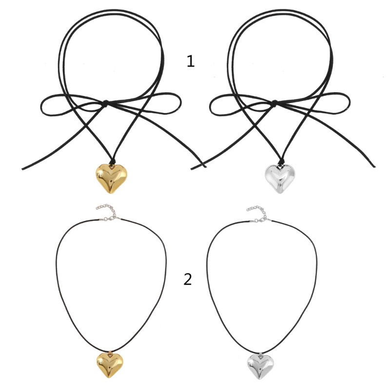 Vòng Cổ Choker Mặt Trái Tim Y2k Thời Trang Cho Nữ