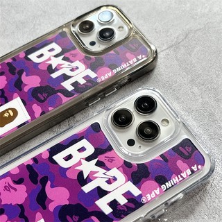 Ốp Điện Thoại Trong Suốt Chống Sốc Họa Tiết Bape Cho iphone 14 11 13 12 X XS Pro Max XR Mini 7 Samsung Galaxy S23 S22 ultra plus