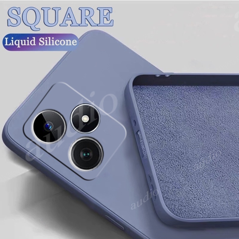 Ốp lưng silicon TPU vuông chính hãng chống sốc cho Realme C65s/C61/C65/C61 4G/C65s NFC 2024
