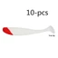 FUHUIOT Worm Mồi Mềm Mềm 10 Chiếc Mồi Mềm Jigging Swimbait Cá 5.5 / 6.3 / 7 / 9 / 12cm Cá Chép Bass Bay Mồi Câu Cá