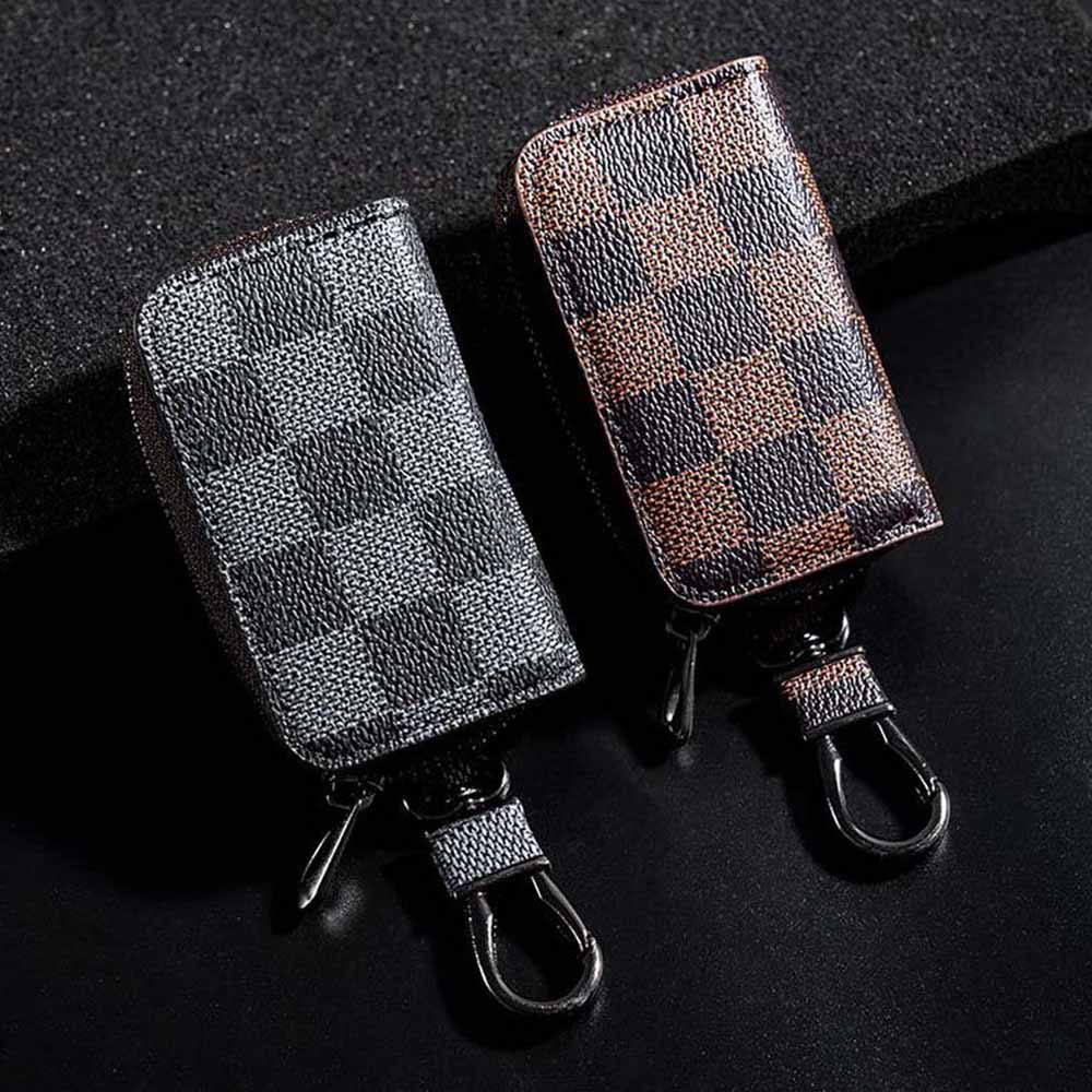 Key Bag Key Chain Holder Organizer Classic Leahter Fashion Zipper Home