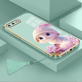 ốp lưng  iPhone 7 plus 8 plus 6s plus 6 plus iPhone 7 8 6s 6 se 2020 Ốp Điện Thoại Tpu Dẻo Mạ Màu Gradient In Hình Thỏ Kèm Dây Đeo