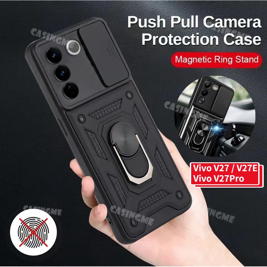 Ốp Điện Thoại Kiểu Giáp Chống Sốc Kèm Giá Đỡ Nhẫn Cho Vivo V27 V27E 2023 Vivo V27 V27E 5G VivoV27 Pro V 27 E VivoV27E 27E 4G 5G 2023