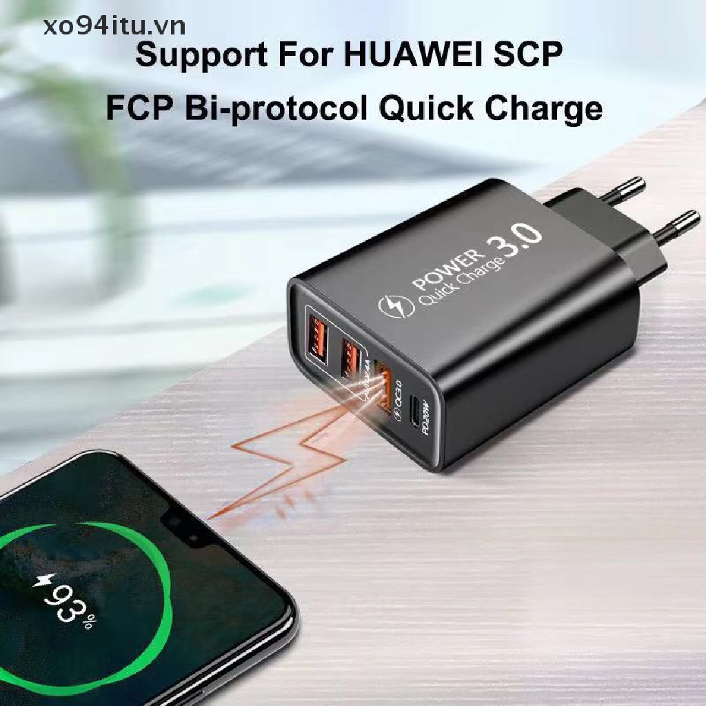 XOITU 1 Bộ sạc 3USB + Bộ chuyển đổi điện thoại đa năng sạc Type-C VN