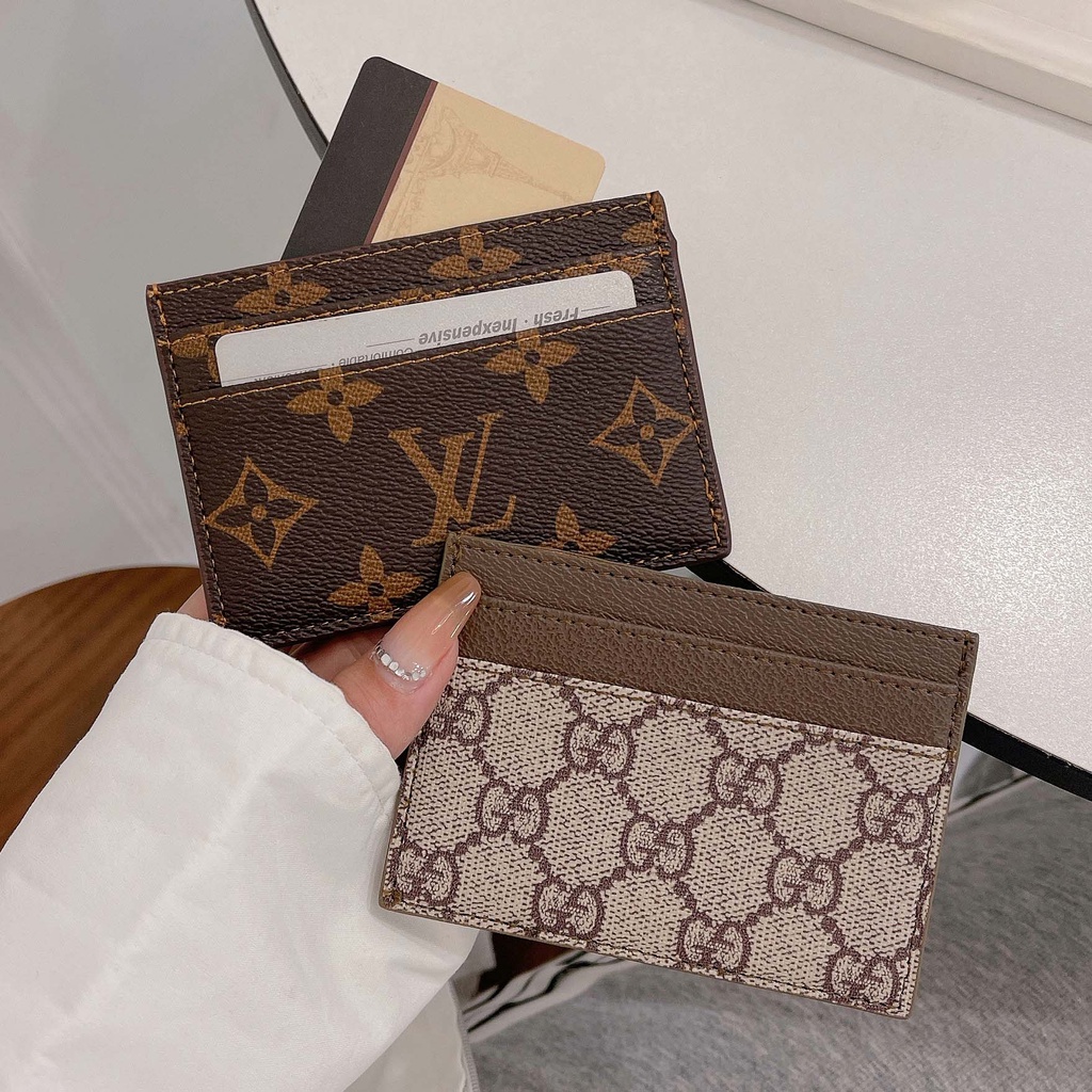Thẻ Unisex 5 Khe Cắm Thẻ Da Sang Trọng Ví Thẻ Tín Dụng Khe Cắm Thẻ ID ...