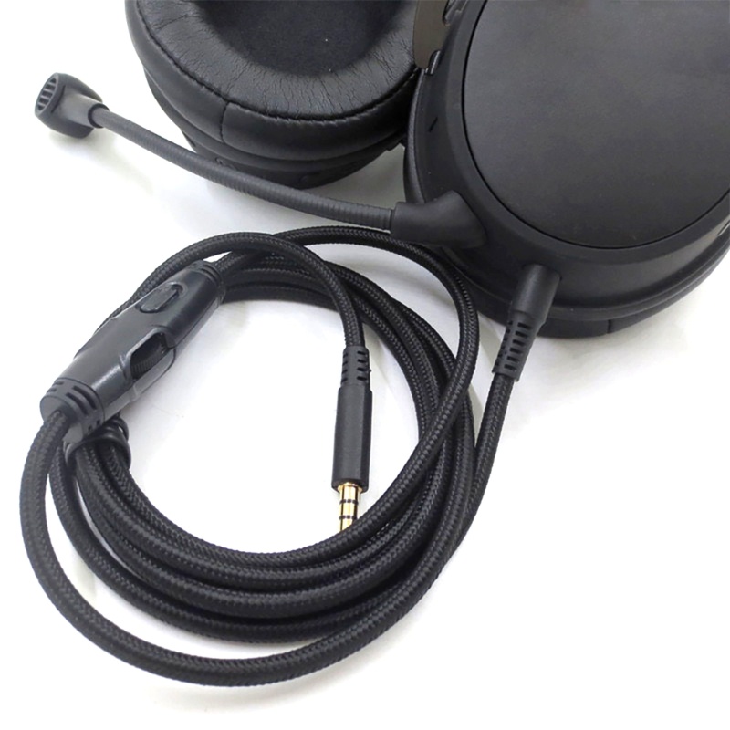 [3C] Cáp nối dài cáp bện cho cáp tai nghe đám mây HyperX với điều khiển âm lượng tắt tiếng Dây cáp Aux di động