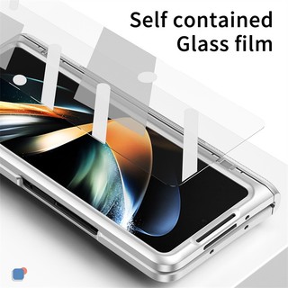 Ốp kính cường lực PC dạng giáp nam châm cho Samsung Galaxy Z Fold 4/Z Fold 3/Z Fold 2, có giá đỡ