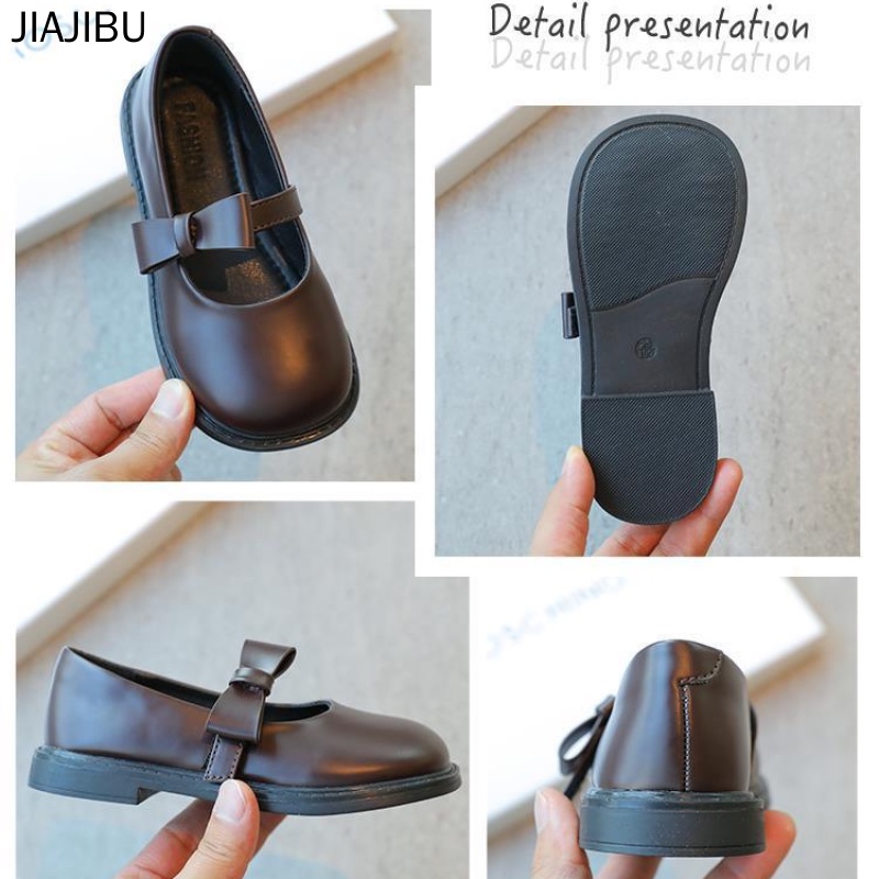 Girls Doll Shoes Cute Kids Shoes Giày Công Chúa đính Nơ Dễ Thương Cho Bé Gái Giày Da Mũi Tròn Chống Trơn Trượt Giày Trẻ Em Thông Thường Giày Mary Jane Bé Gái Giày Trẻ Em Giày Chống Va Chạm Cho Bé Giày đồng Phục Học Sinh Tiểu Học Princess Shoes