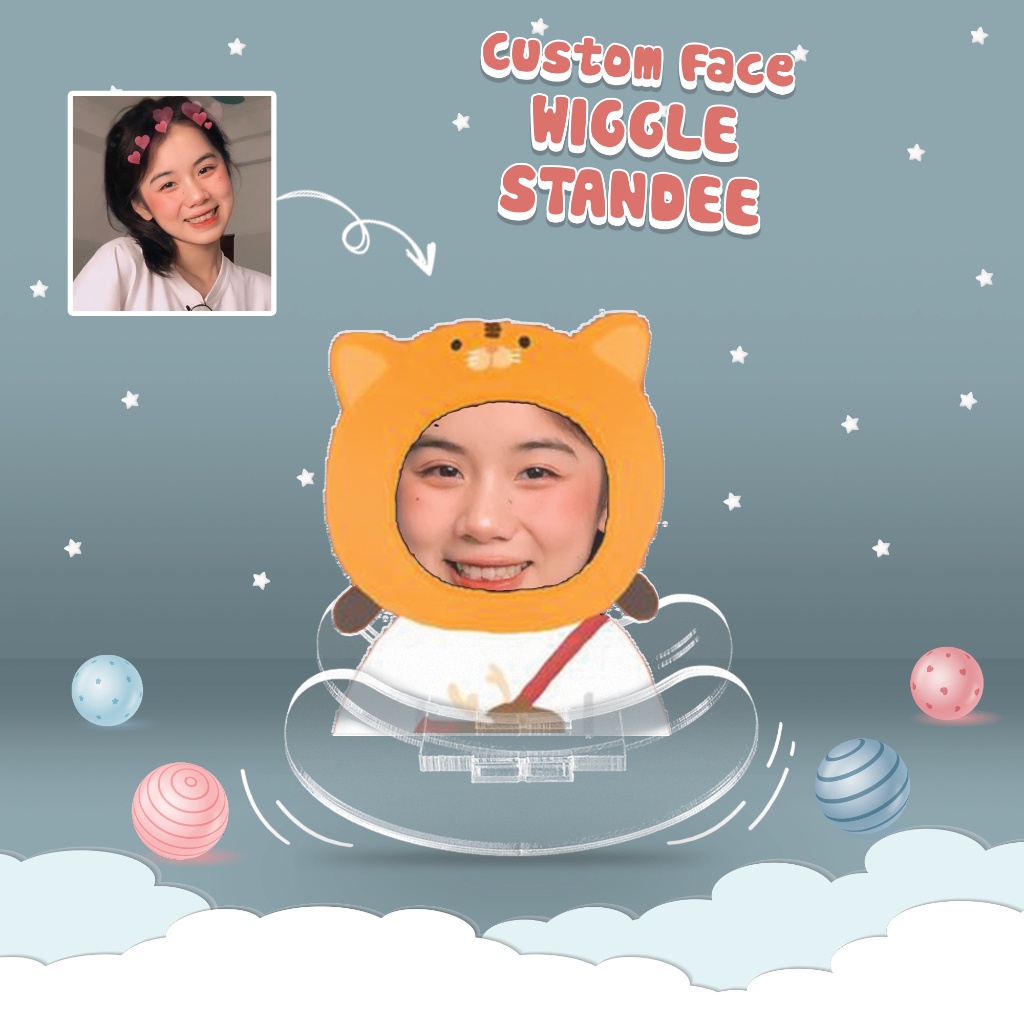 Standee lắc lư lật đật in theo yêu cầu Chibi Cute Động Vật Trái Cây Quà Tặng Cho Cặp Đôi - Trí Decor