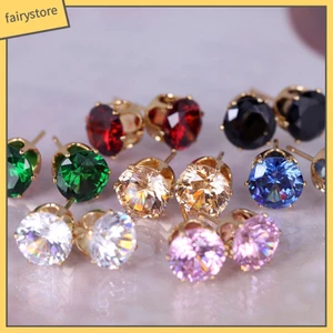 Bông Tai Đính Đá Zircon Thời Trang Thanh Lịch Dành Cho Nữ