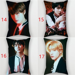 Vỏ gối ENHYPEN < DARK BLOOD > Jungwon, Jay, Jake, Ni-Ki, Heesung, Sunghoon và Sunoo Vỏ gối Polyester một mặt Vỏ đệm ghế Sofa ô tô Trang trí nhà cửa (Không có lõi)