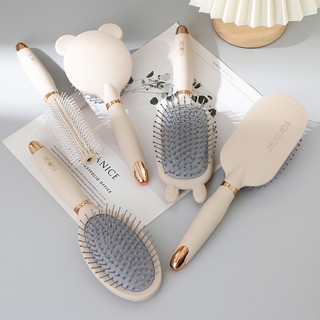 Lược đệm khí Chải Tóc Cao cấp Xoa bóp da đầu chống tĩnh cao cấp gấu lông đệm không khí thỏ