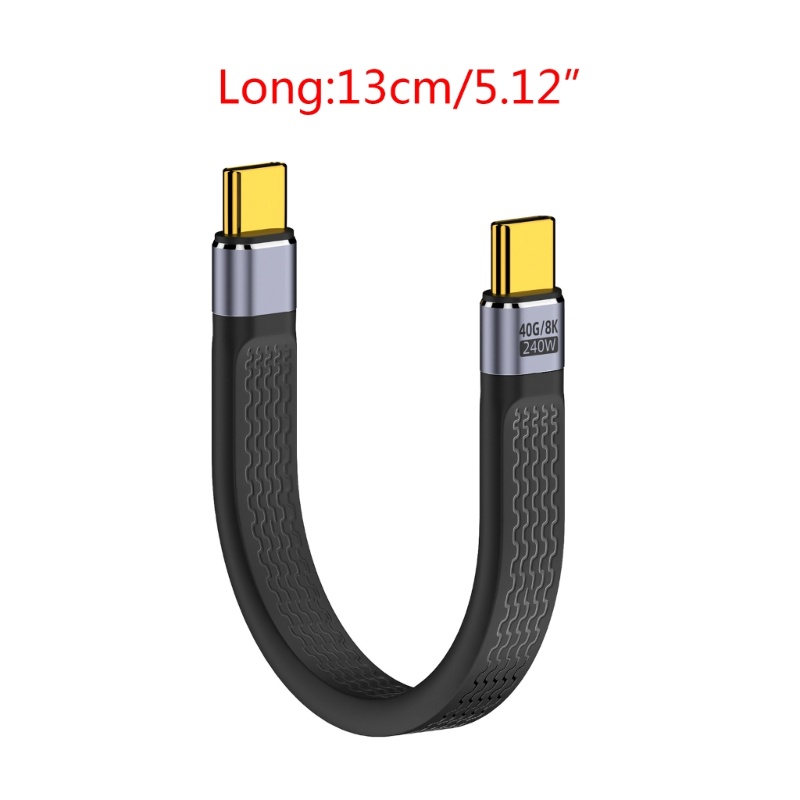 Trại Ngắn USB C Sang USB C Cáp Nam Đến Nam 240W Sạc Nhanh 8K Dây Video 40Gbps Dây Dữ Liệu Bền Loại C Chargi