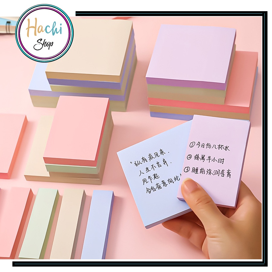 Giấy note ghi chú hình chữ nhật 4 màu sắc 80 tờ để bạn lựa chọn để sử ...