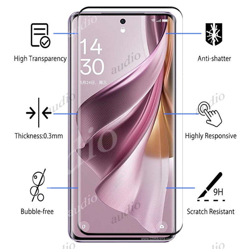 Set 3 Kính Cường Lực 3D Bảo Vệ Màn Hình Oppo Reno 10 11 Pro Plus 10Pro 10Pro + 11Pro 5G 2023 Reno10 Reno11 Pro + Pro + Reno11Pro