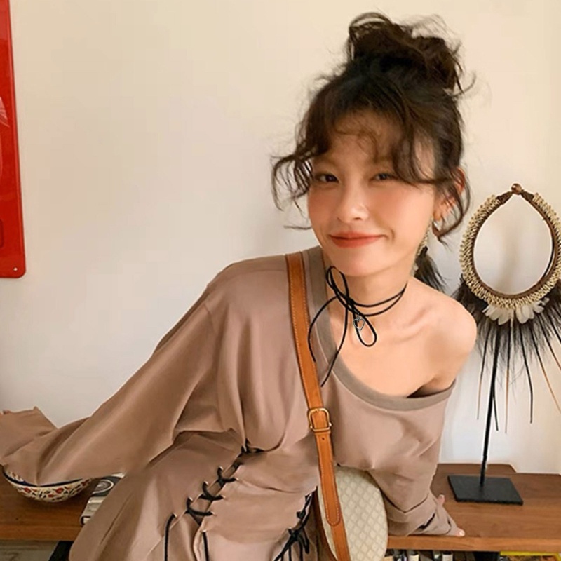 Coo Vòng Cổ choker Dây Thừng Mặt Trái Tim Rỗng Tối Thiểu Phong Cách Bohemia