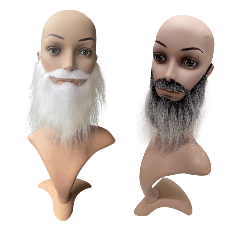 [SUIT] Râu Giả Dài Lông Tơ Râu Cosplay Đạo Cụ Halloween Râu Giả Ngộ nghĩnh ria mép
