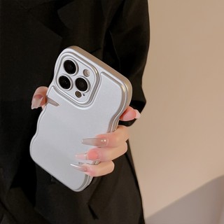 Ốp Điện Thoại Mềm Màu Trơn Mạ Bạc Cho IPhone 14 14pro Max 14plus 13 13pro 13mini 12 11 Pro Max IX XR SE2 I8 Plus