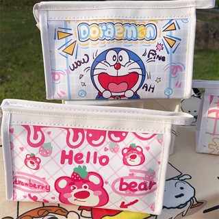 GC9 Lotso gấu dâu Patrick Star Doremon Dung Tích Lớn Hộp Đựng Bút Chì Hoạt Hình Chống Thấm Nước Sinh Viên Văn Phòng Phẩm Túi C