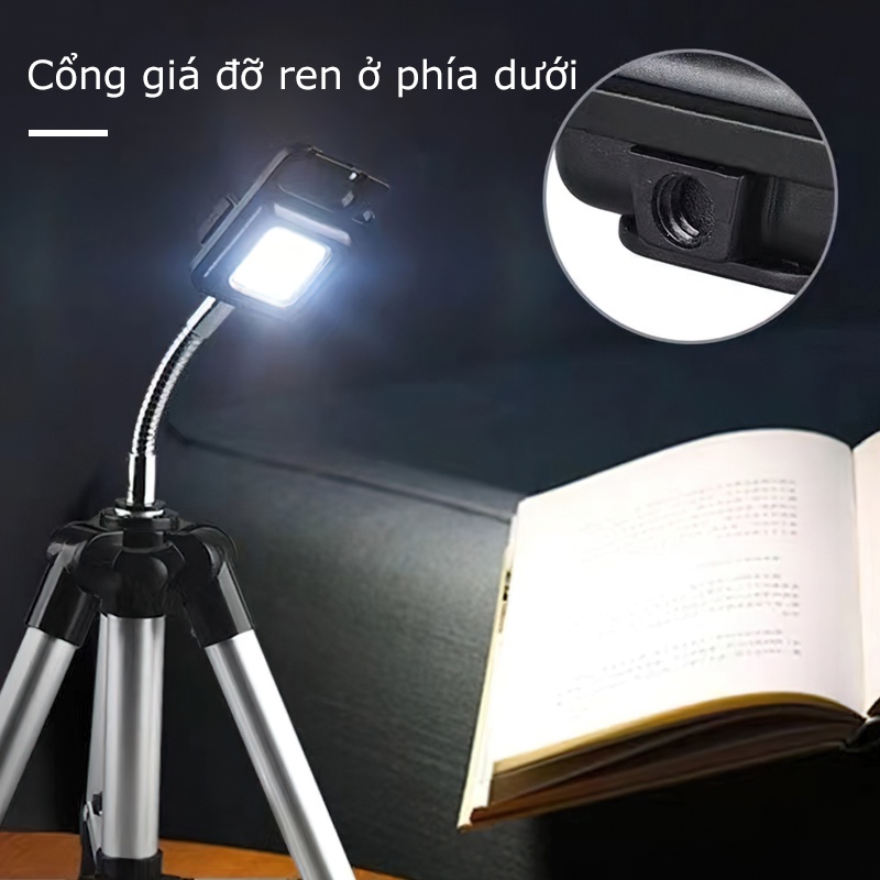 Móc chìa khoá đèn pin LED mini tích hợp mở bia, chống nước, dùng pin sạc, có nam châm đính kèm
