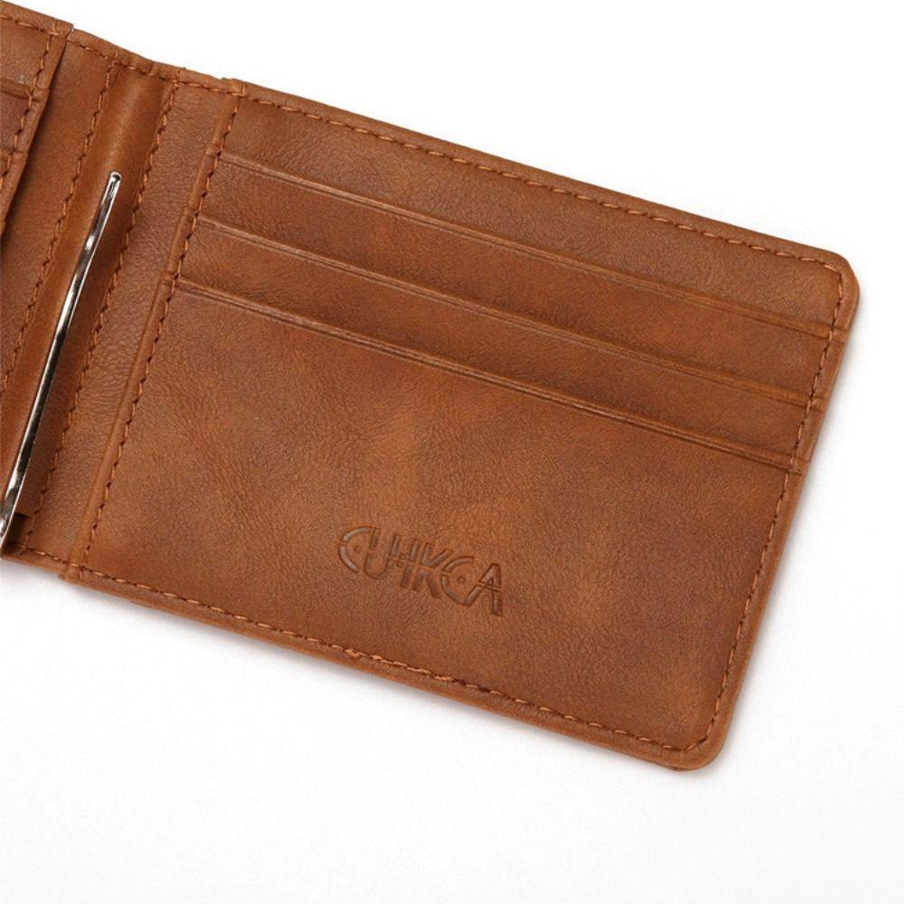 Ví Ngắn FEDAOG, Kẹp Tiền Siêu Mỏng Ví Nam, Thời Trang Chống Trộm Swipe PULeather Đựng Thẻ ID Gói Nam