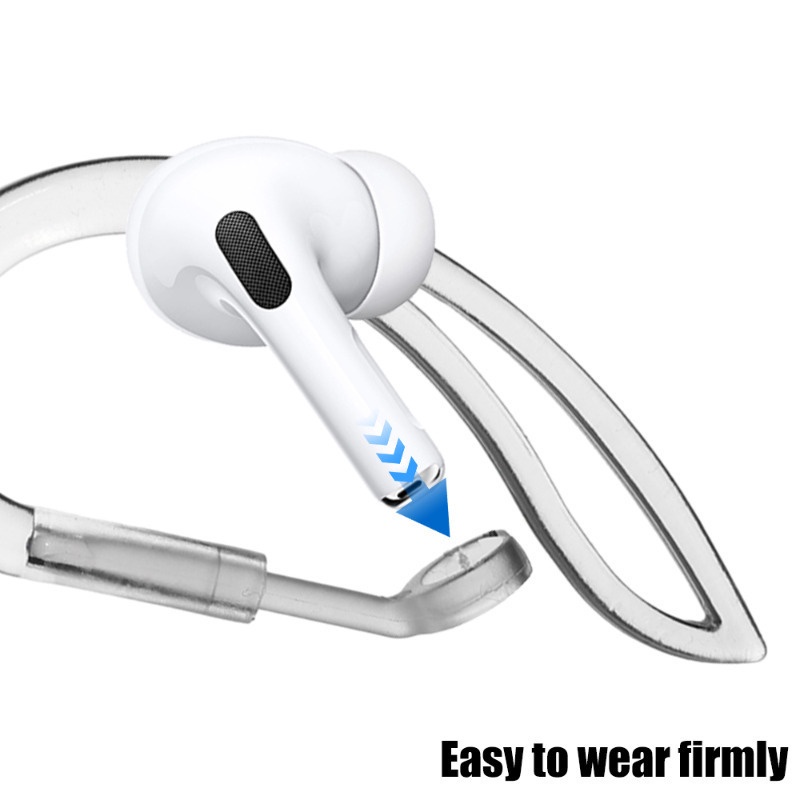 Móc tai nghe trong suốt tương thích cho apple airpods 1 thế hệ 2 / kẹp vòng đeo thể thao / móc tai chống mất silicone / nắp bảo vệ tai nghe bluetooth chống rơi