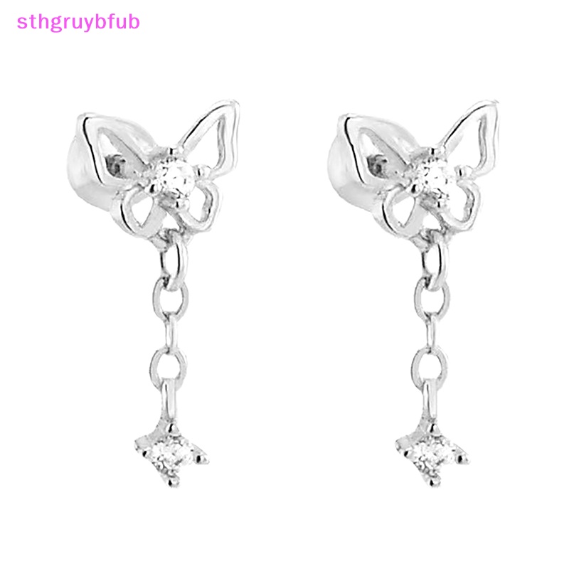 Sthb 1 túi tua rua zircon xương tai xoắn ốc đinh bông tai dành cho nữ cô gái dự tiệc trang sức tốt quà tặng mới vn